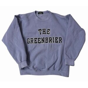 Vintage 90s The Greenbrier Sweatshirt Small Embroidered Spellout Crewneck Preppy